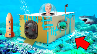 a4 - Подводная КАРТОННАЯ БАЗА Челлендж !